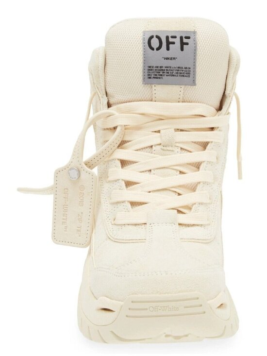 Off-White Men\'s High Top Hiker Ankle Boots in Beige Suede Size 41 / US 9 main image 4
